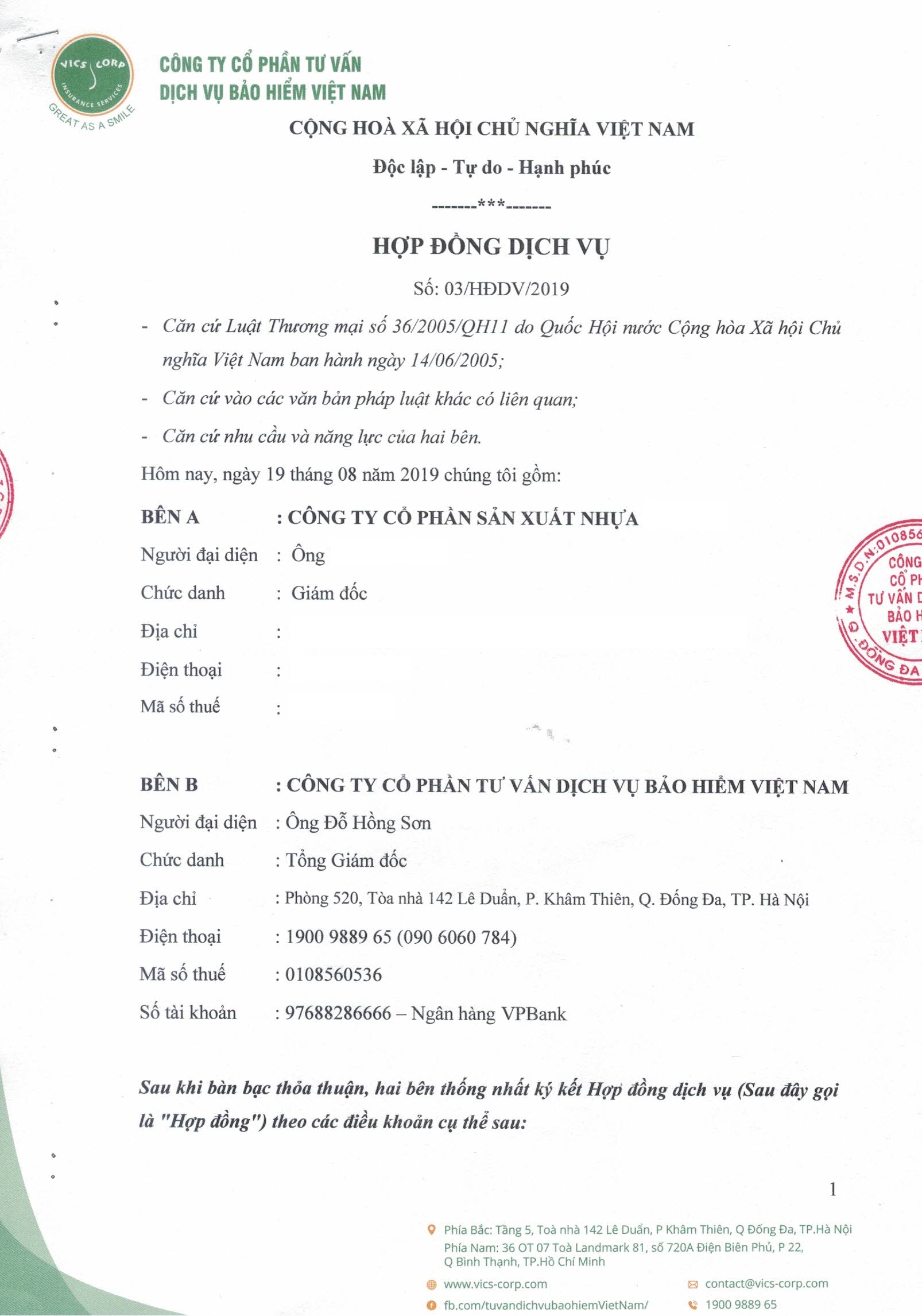 Hợp đồng hỗ trợ giải quyết bồi thường bảo hiểm tài sản: Tranh chấp bồi thường bảo hiểm tài sản - vụ việc cháy nhà máy nhựa